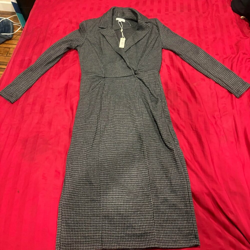 Hounds Tooth Pencil Dress (knee length) XSmall
